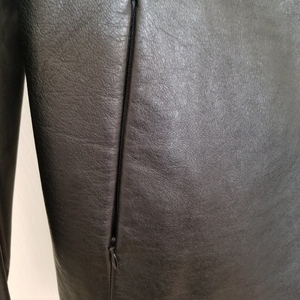100% Leather Blazer Zip-Close - Picture 4 of 5